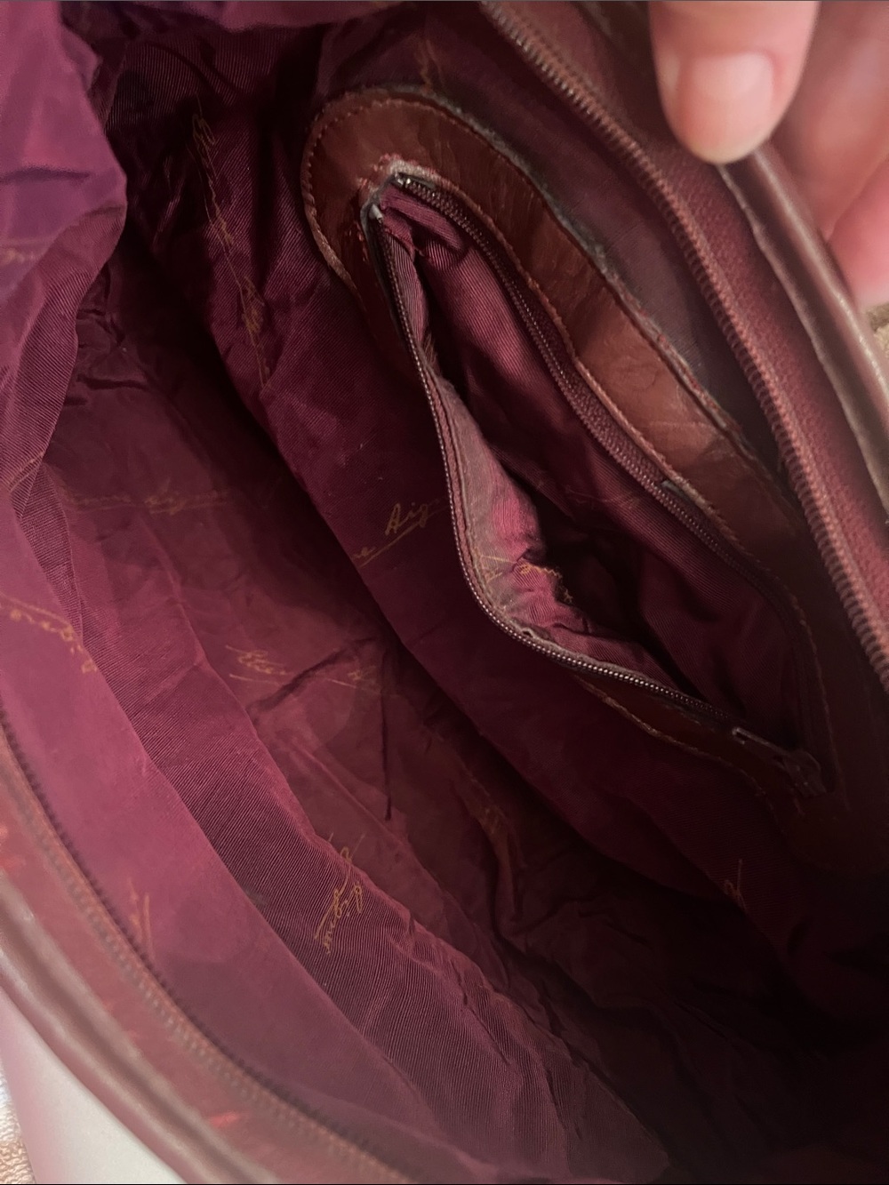 Etienne Aigner Burgundy Shoulder Bag - Picture 6 of 7